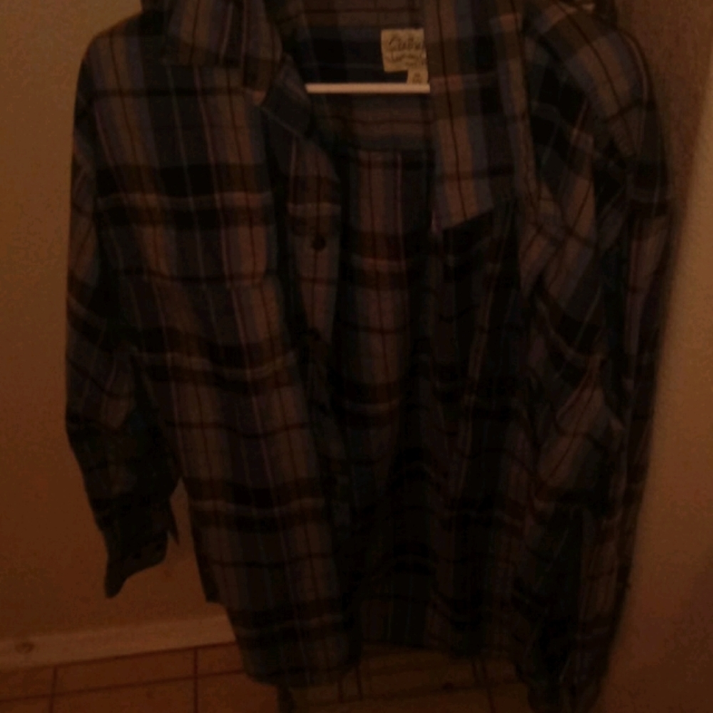 2 flannel button downs